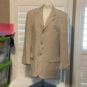 Claiborne Tan Sport Coat Classic Tailored Design